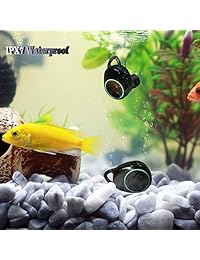 Auriculares inalámbricos TWS, auriculares Bluetooth 5.0 BuLife, auriculares inteligentes de graves profundos, control táctil a prueba de sudor para deportes en la oreja.