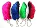 Dangerous Threads Rabbit Rabbits Foot Keychain Bright Assorted Colors 4 Pieces