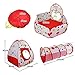Babrit Cute Play Tent-Tunnel-Ball Pit with Basketball Hoop 3 in 1 Play House Children's Playground Toy Playpen with Tote Bag for Kid's Fun
