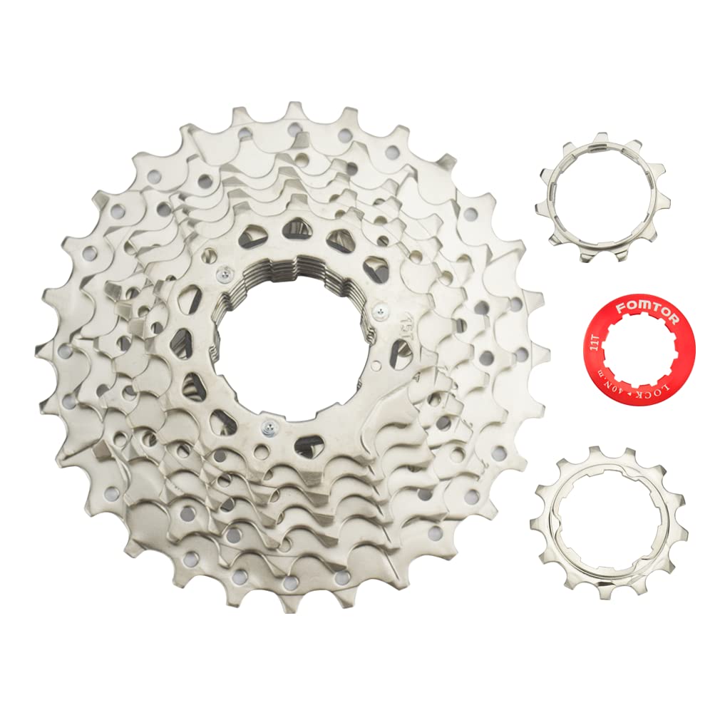 FOMTOR 8 Speed Cassette, 11-28T Bike Sprocket Speed Freewheel, Bicycle Replacement Accessory, Compatible with Shimano Sram, Bicycle Cassette for MTB Bike, Road Bicycle