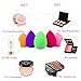 O'vinna [5-Pack] Makeup Sponge and Powder Puff Sponge Support Display Stand (5Pcs Makeup Blender Sponges + 2Pcs Sponge Holder, Rose Gold)