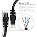 (5 Pack) 10 Feet RJ45 CAT 5E Molded Network Cable - Black