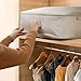 Lifewit Foldable Under Bed Storage Bag Organizer for Comforters, Blankets, Bedding, Duvets, Clothes, Quilts, Pillows, Clothing, Sweaters, Beige