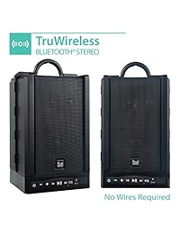 Dual Electronics LU48BTS   Altavoces Bluetooth estéreo con 12 horas de reproducción, IPX4 y tecnología TruWireless estéreo integrada (se venden en pares)