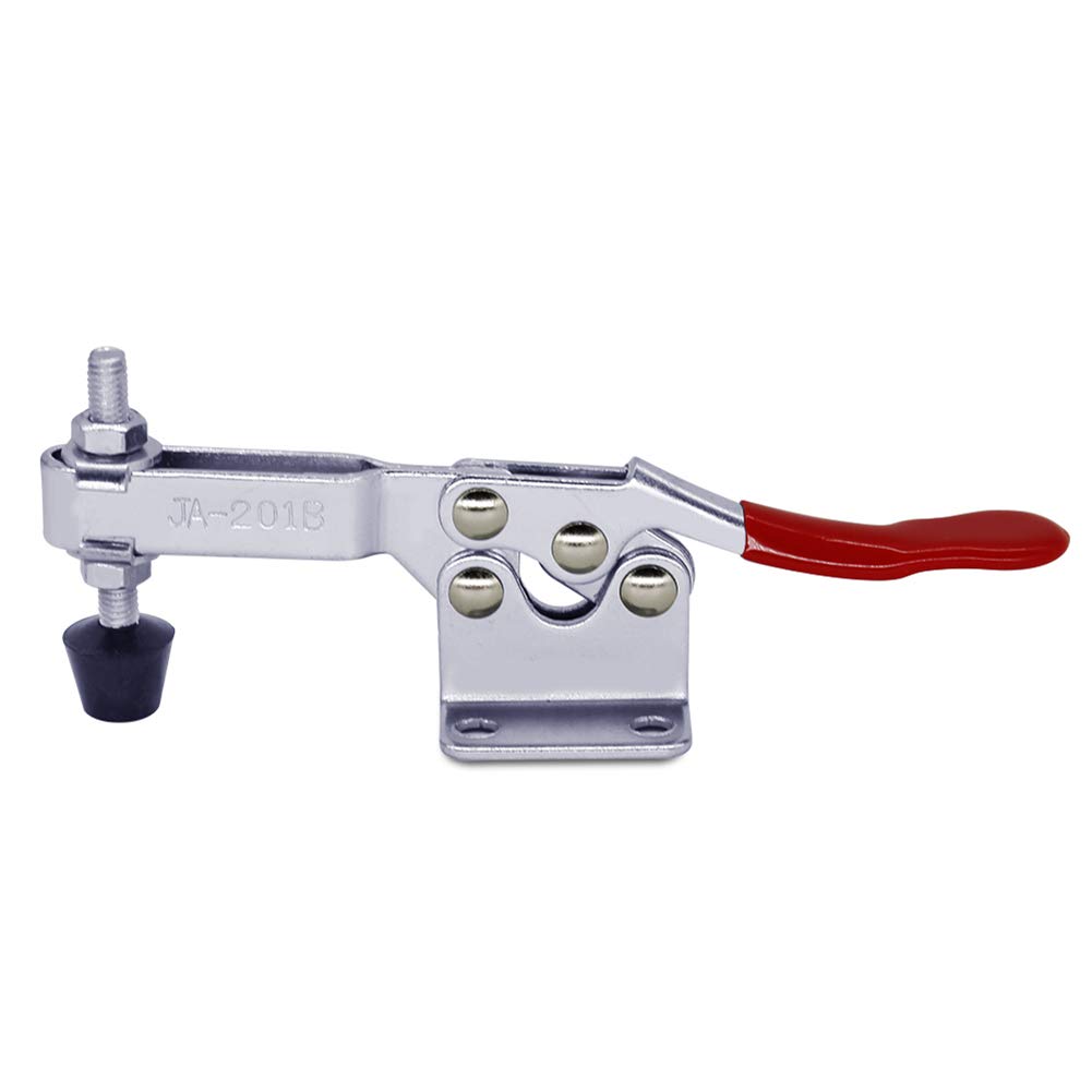 5 pack Hold Down Toggle Clamps Latch Antislip Red 201B Hand Tool 200Lbs Holding Capacity Antislip Horizontal Quick Release Heavy Duty Toggle Clamp Tool (201B)