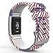 MoKo Fitbit Charge 2 Band, Fourth of July Soft Silicone Adjustable Replacement Strap for 2016 Fitbit Charge 2 Heart Rate + Fitness Wristband, Wrist Length 5.70