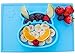 baby silicone placemat and plate tray for infants toddlers and kids - these portable hippo happy mats one piece bowl suctions and fits to most tables highchair non slip baby feeding FDA Approved .