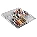 mDesign Spice Rack for Drawer - Spice Rack Extends from 20cm to 36.8cm - Spice Rack for Three Tier Drawer - Smoke Grey