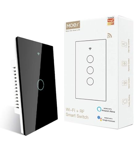 MOES WiFi Smart Touch Wall Light Switch, Neutral Wire Needed