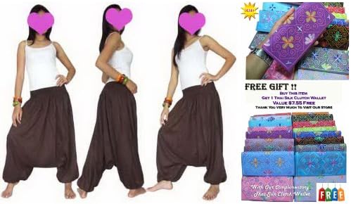 HITHOT RAYON HAREM HIPPY BOHO BAGGY GENIE ALADDIN JUMPSUIT & PANTS TROUSERS