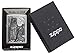 Zippo Bear vs Wolf Emblem Design Brushed Chrome Pocket Lighter