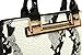 MG Collection EVA White Faux Python Skin Embossed PU Patent Leather Tote Handbag