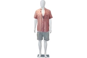 Kinfant Male Full Body Mannequin - 6 Ft Detachable Dress Form Display Mannequin Stand with Metal Base, Adjustable Dress Model for Fashion Store, Clothing Design, White