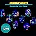 Glow in The Dark Paint - UV Reactive Fluorescent Face & Body Paint - 12 x 10ml Professional Best Quality Paints - Glow in The Dark Blacklight Reactive Costume Makeup Party Supplies - Free Stencils