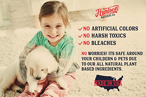 NATURAL CARPET+UPHOLSTERY CLEANER - Natural Soy base formula works great for all Carpets, Pet stains, Upholstery & Odors - children & Pet safe, 16FLoz made in USA