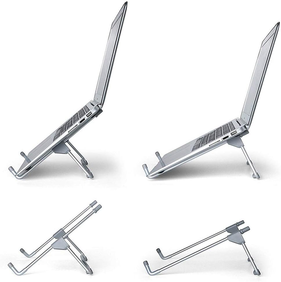 Laptop Stand,Ergonomic Portable Adjustable Stainless Metal Stand/Table Vented Rack/Holder Fit for Laptop from 10-17''&Tablet Between 7-10'',Color Shipped at Random