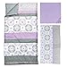 Trend Lab Florence 3 Piece Crib Bedding Set, Can Be Used As A Blanket Or A Playmat for Tummy Time, Includes Quilt, Fitted Crib Sheet and Skirt