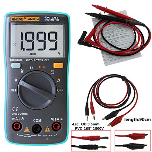 image for XWB AN8004 Backlight Digital Multimeter 2000 Counts AC/DC Ammeter Volt