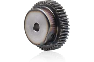 HJZ-DRIVE 1Pcs 1Mod 50T Spur Pinion Gear 45# Steel Outer Dia 52mm Bore 6mm (Bore: 6mm)