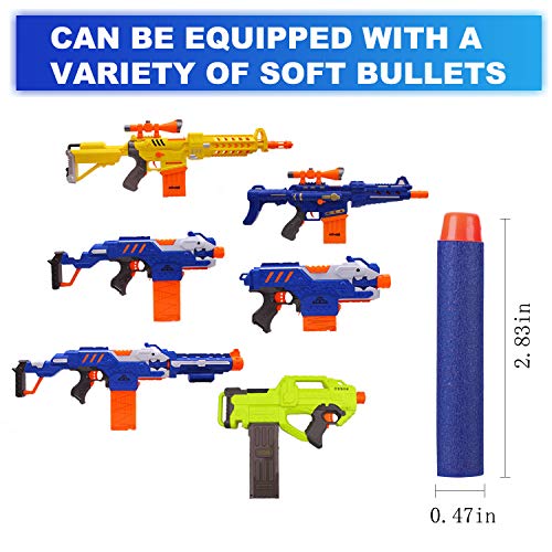 Auney 200-Dart Refill Pack for Nerf N-Strike Elite Dart for N Strike Elite Series Guns Darts Gun Refill Bullets Including 100pcs Blue Darts and 100 Red Darts Blasters Kid Toy with Wrist Band