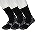 Sugar Free Sox Active-Fit Womens Cushioned Diabetic Crew Socks 3 Pack (Black, 9-11)