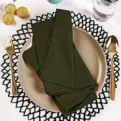 Utopia Kitchen Olive Cloth Napkins [12 Pack, 18x18