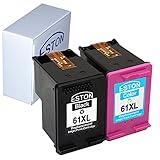 ESTON Re-Manufactured Ink Cartridge Replacement for HP 61XL 61 XL Ink for Envy 4500 4501 4502 4504 5530 5531 5535 High Yield (Black/Color