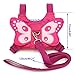 Hipiwe Baby Walking Safety Backpack Butterfly Anti-lost Mini Bag Toddler Child Strap Backpack with Safety Leash (Pink 2)