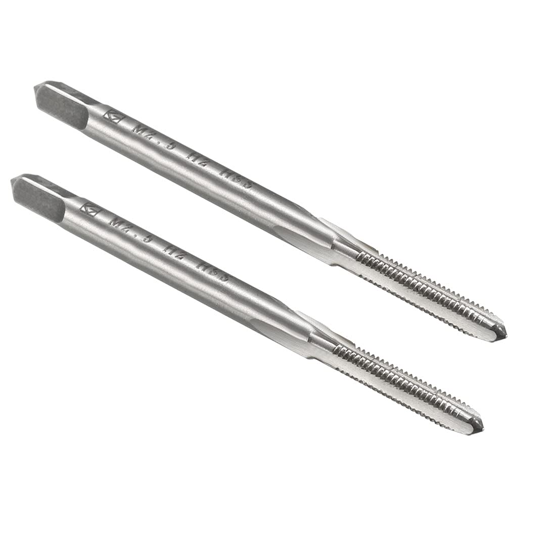 uxcell Metric Machine Taps M2.5 x 0.45mm H2 High Speed Steel 3 Straight Flutes Screw Tapping Threading Machinist Repair DIY Tool 2pcs