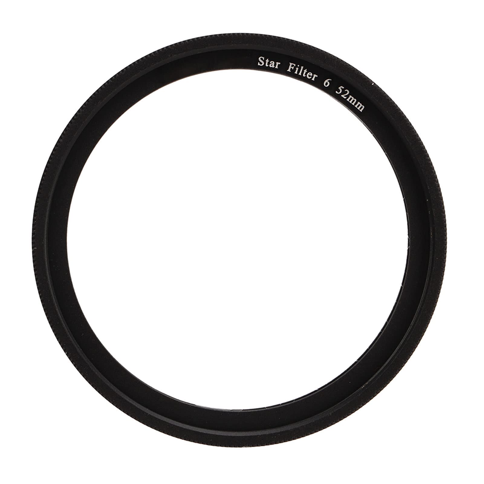 Starlight Filter, Star Filter 6 Line High Definition with HD Coating, Coating Adjustable Cross Screen Starburst Effect Filter for Camera (52mm)
