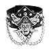 Eigso Pirate Rock Punk Biker Wide Strap Leather Bracelet Gothic Style Buckle Wristband for Men Women
