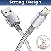 KOYCGD,Nylon Braided USB Cable (6FT) Fast Charging Cable Cord Compatible Phone Charger X 8/8 Plus/7/7 Plus/6/6s/6 plus/6s Plus/ 5s/5c, Pad, Pod and More (Silver)
