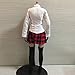 MonkeyJack 1/6 12'' Action Figure Clothes Red Mini Skirt Schoolgirl Uniform & Red Canvas Shoes