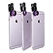 Purple Universal Clip-on 180 Degree 3 in 1 Fisheye+Wide Angle+Macro Camera Lens Kit for iPhone 5 5S 4 4S 6 Samsung Galaxy S5/S4/S3 Note 4/3/2 HTC BlackBerry Bold Touch, Sony Xperia, Motorola Droid