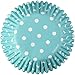 Wilton BAKECUPS Blue 75CT, Teal With White Dots