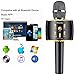 Moresky Karaoke Microphone Wireless Handheld Mic Bluetooth Speaker for Apple iPhone Android Samsung Smartphone iPad Home KTV Outdoor Party Singing, Support Music APP & TF Card