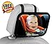Baby Mirror for Car - Safety with Secure Headrest Double-Strap, Rear Facing Car Seat Mirror - Large, Clear & Convex Back View Mirror - Adjustable & Shatterproof Infant Car Mirror by Diamond Driven