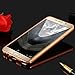 Creazy Rhinestone Metal Frame PC Mirror Back Case Cover For Samsung Galaxy S7 Edge (Rose Gold)