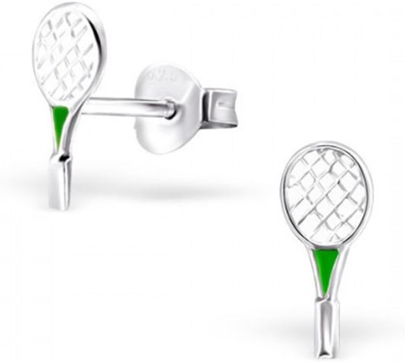 Tennis Racket (Racquet) / Badminton Earrings in Sterling Silver