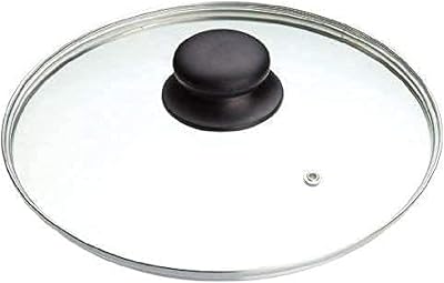 Copper Top Tempered Glass Lid 14-40 cm Stainless Rim Replacement Pan Lid