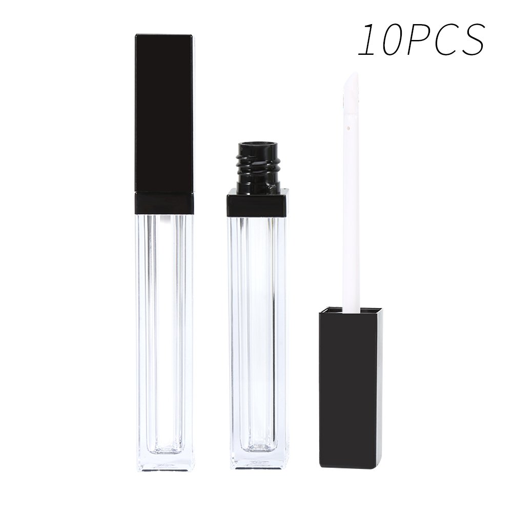 Zerone Eyelashes Growth Oil Travel Lip Gloss Empty Bottle Tube Cosmetic Container for Split Charging DIY (10 Pieces)
