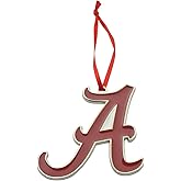 Alabama Crimson Tide Script A Metal Christmas Ornament