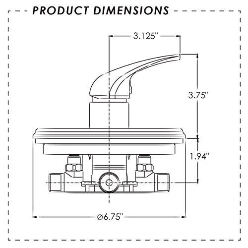 ITC (99007-CH-DB Chrome Lever Handle Shower Valve - Want It All