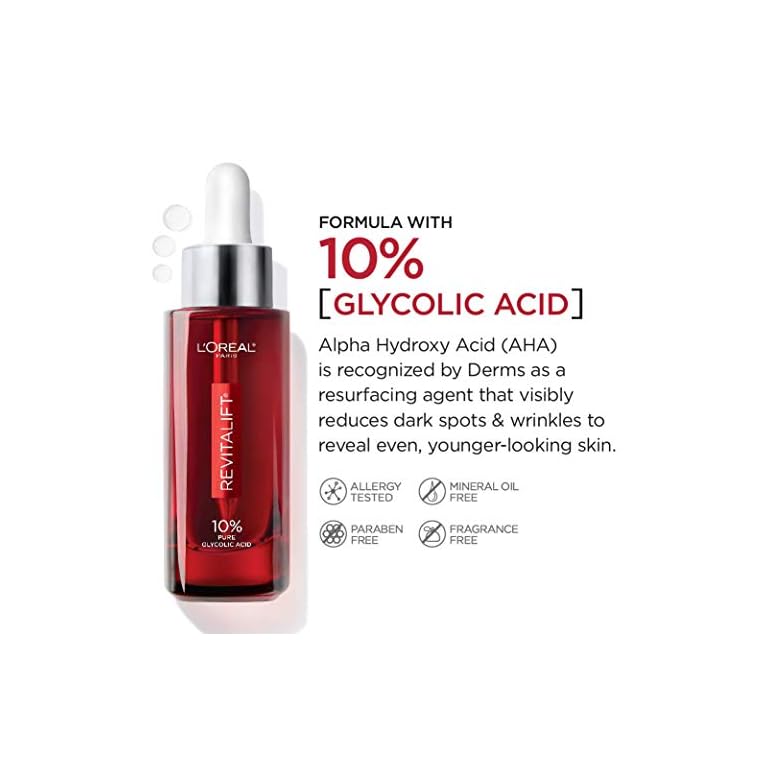 Glycolic Acid Peel Serum for Skin, L'Oreal Paris Revitalift Derm