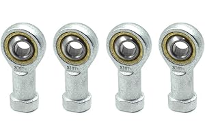 PHITUODA 8mm Inside Dia Rod End Bearing Self Lubricating, M8 x 1.25 Female Thread Connector Joint, SI8T/K Rod End Ball Bearing, Pack of 4