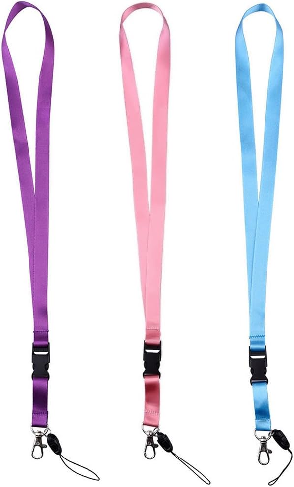 3 Pack Neck Lanyards with Detachable Buckle for Music Devices, USB
