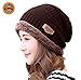 Women Fashion Hats HINDAWI Thick Knit Skull Cap Warm Winter Snow Slouchy Beanies