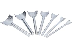 Half Round Cutter Punch Set, 7PCS Carbon Steel Leather Working Tools for Craft, Belts, Wallets, Handbags