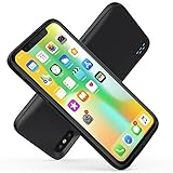 Battery Case Compatible w. iPhone X, CASESSARY 3900mAh Portable Charger Case Rechargeable Extended Battery Pack Protective Backup Charging Case Cover Compatible w. Apple iPhone X/ 10 (5.8 inch Black)