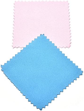 5PCS Jewelry Cleaning Cloths For Vision Care , Super-Soft Microfiber Suede Fabric Wipes ,3*3" Polishing Rag For Tablets Cell Phones Eyeglasses Camera Lenses Jewelry , Gold , Silver , Platinum ,Macbook